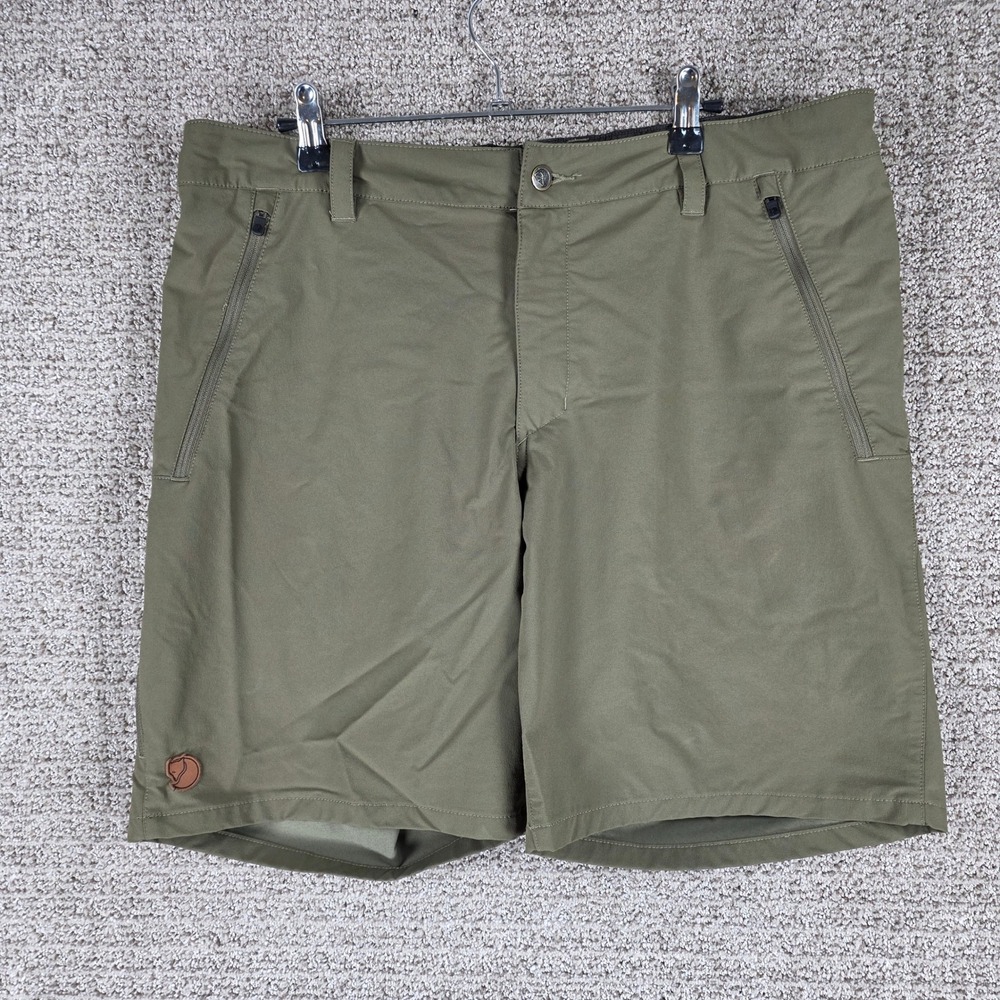 Fjallraven Abisko Trail Stretch Shorts M Mens 40 Green Hiking Outdoor